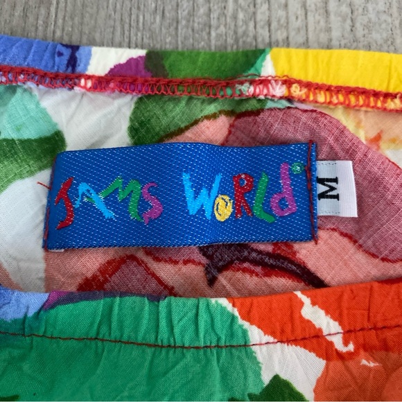 Jams World Women’s Floral Skirt Stretch Waist Bursting Color Medium - Picture 2 of 7